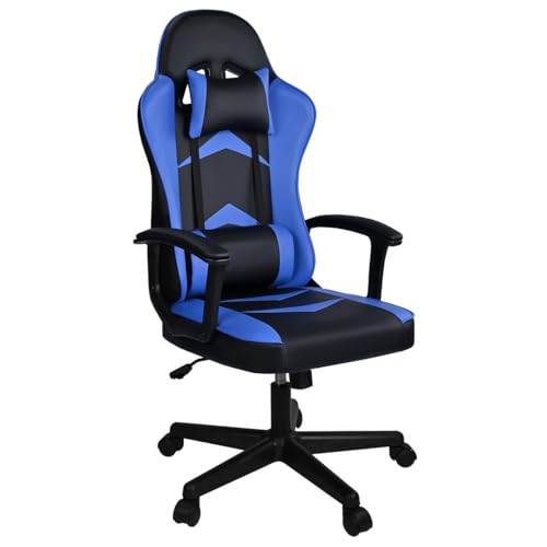 T-LoVendo - Silla Gaming para Videojuego u oficina. Con cojín lumbar y...