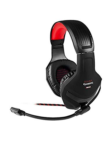 Mars Gaming MH2, Auriculares Gaming, Micrófono, Ultrabass, Cancelación Ruido,...