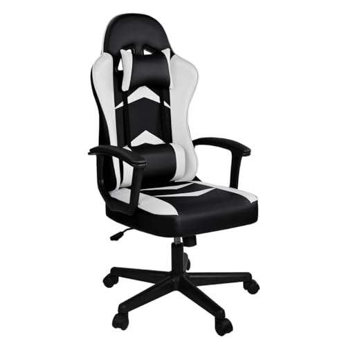 T-LoVendo - Silla Gaming para Videojuego u oficina. Con cojín lumbar y...