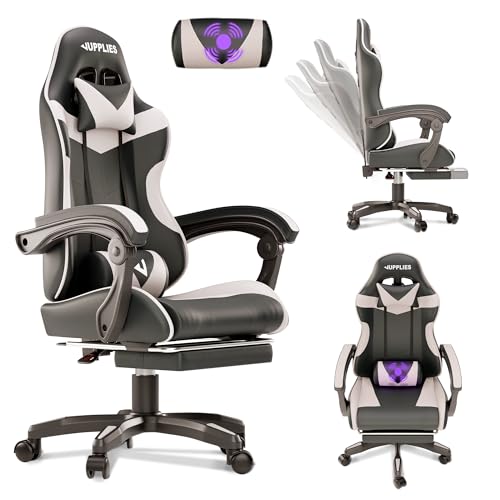 JUPPLIES Silla Gaming Profesional con Masajeador - Silla de Oficina Ergonómica...