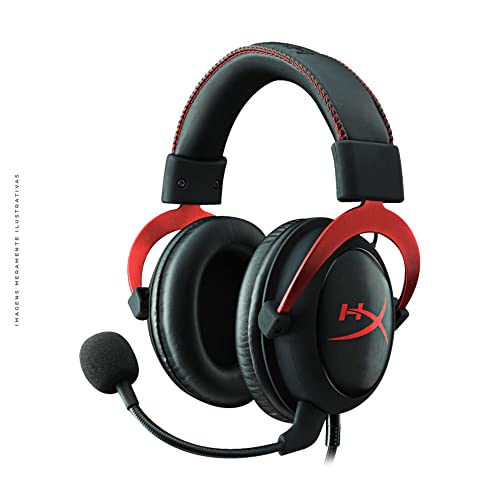 HyperX KHX-HSCP-RD Cloud II - Cascos de Gaming para PC/PS4/Mac, Negro/Rojo