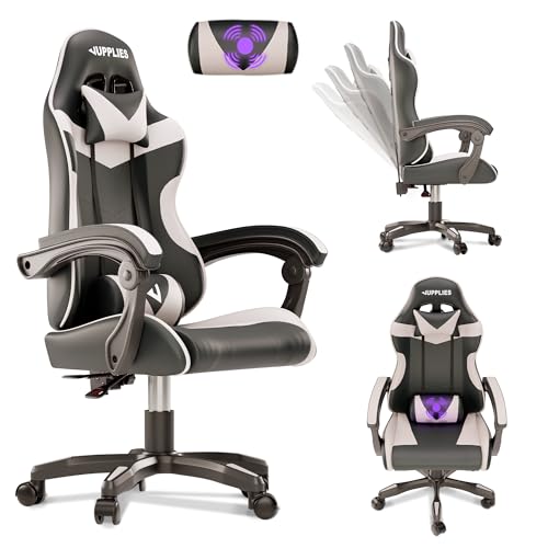 JUPPLIES Silla Gaming Profesional con Masajeador - Silla de Oficina Ergonómica...