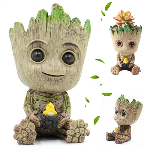 thematys Maceta Baby Groot - Decoración Aficionados del Cine, Figura de Acción...